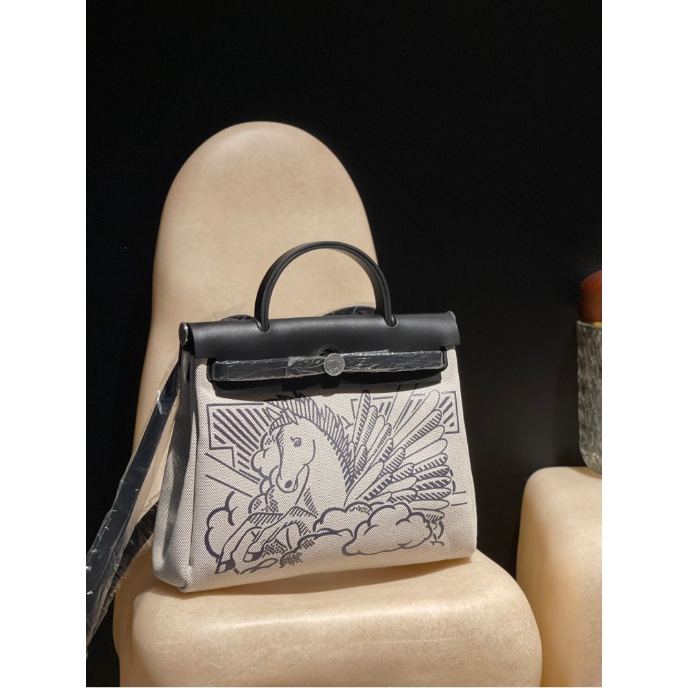 hebag 31 2WAY Herbag Zip 31 Twill Ash Canvas Material   Full Handmade