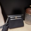 89/Black (Noir)  Shoulder Bag Halzan Zip MiniSilver Hardware Gold Hardware Full Handmade