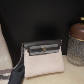 46/Ebene  Shoulder Bag Halzan Zip MiniSilver Hardware Gold Hardware Full Handmade