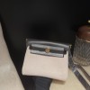46/Ebene  Shoulder Bag Halzan Zip MiniSilver Hardware Gold Hardware Full Handmade