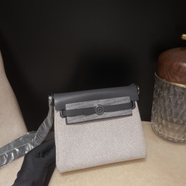 85//Ardoise   Shoulder Bag Halzan Zip MiniSilver HardwareSilver Hardware  Full Handmade