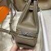  kelly ケリー ダブルショルダーバッグ 【入荷】Kelly jump スイフト swift 18 Étoupe Grey エトゥープ シルバー金具  ダブルショルダーバッグ 