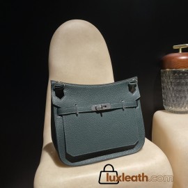 Jypsiere 28cm Clemence Silver Hardware   6O Vert Cypres  Full Handmade