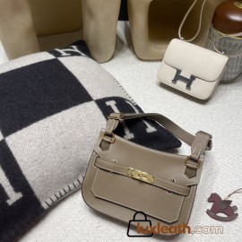 【jypsiere mini】  18/Étoupe Grey Gold Hardware  Fully Hand-Stitched 