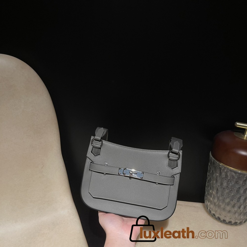 【jypsiere mini】 0L/Gris Meyer Silver Hardware  Fully Hand-Stitched 