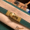Hermes Kelly 25cm sellier Lizard 2Q /Vert Anglais Gold Hardware Full Handmade 005