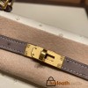 Hermes Kelly 25cm sellier Ostrich 3C/ Parchemin& M8/Gris Asphalt Gold Hardware  Full Handmade 010