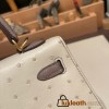 Hermes Kelly 25cm sellier Ostrich 3C/ Parchemin& M8/Gris Asphalt Gold Hardware  Full Handmade 010