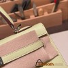 Hermes Kelly 25cm sellier Chevre R9 /Jaune Bourgeon Silver Hardware Full Handmade 016