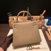 Hermes Kelly 25cm Jonathan 37/Gold Silver Hardware Full Handmade 017