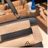 Hermes Kelly 25cm togo 89 /Black Gold Hardware Full Handmade 019