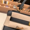 Hermes Kelly 25cm togo 89 /Black Gold Hardware Full Handmade 020