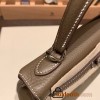 Hermes Kelly 25cm togo 18 /Étoupe Grey Silver Hardware Full Handmade 021