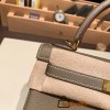 Hermes Kelly 25cm togo 18 /Étoupe Grey Gold Hardware Full Handmade 022