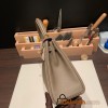 Hermes Kelly 25cm togo 18 /Étoupe Grey Gold Hardware Full Handmade 022