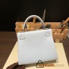 Hermes Kelly 25cm togo 7R /Azur Silver Hardware Full Handmade 023