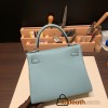 Hermes Kelly 25cm togo 7G / Ciel Silver Hardware Full Handmade 024