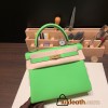 Hermes Kelly 25cm togo 6R/ Kiwi Gold Hardware Full Handmade 035