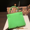 Hermes Kelly 25cm togo 6R/ Kiwi Gold Hardware Full Handmade 035