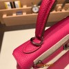 Hermes Kelly 25cm togo 0D/ Rose Mexico Silver Hardware Full Handmade 036