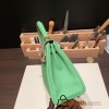 Hermes Kelly 25cm togo 3I/ Vert Criquet Gold Hardware Full Handmade 037