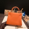 Hermes Kelly 25cm togo 93 /Orange Gold Hardware Full Handmade 042
