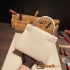 Hermes Kelly 25cm swift I2/ Nata Gold Hardware Full Handmade 046