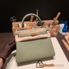 Hermes Kelly 25cm swift Q1 /Sauge Gold Hardware Full Handmade 048