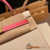 Hermes Kelly 25cm sellier swift 10 /Craie & 8W/ Rose Azalee Gold Hardware Full Handmade 050