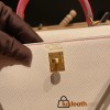 Hermes Kelly 25cm sellier swift 10 /Craie & 8W/ Rose Azalee Gold Hardware Full Handmade 050