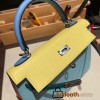 Hermes Kelly 25cm sellier Epsom Silver Hardware Full Handmade 051