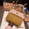 Hermes Kelly 25cm sellier Epsom touch U8 /Bronze Dore & P1 /Rose Eglantine Gold Hardware Full Handmade 053