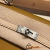 Hermes Kelly 25cm sellier Epsom touch U8 /Bronze Dore & P1 /Rose Eglantine Silver Hardware Full Handmade 054