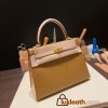 Hermes Kelly 25cm sellier Epsom touch U8 /Bronze Dore& P1/ Rose Eglantine Gold Hardware Full Handmade 055