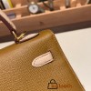Hermes Kelly 25cm sellier Epsom touch U8 /Bronze Dore& P1/ Rose Eglantine Gold Hardware Full Handmade 055