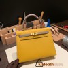 Hermes Kelly 25cm sellier Epsom touch 9D /Jaune Ambre & M8/Gris Asphalt Gold Hardware Full Handmade 060