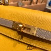 Hermes Kelly 25cm sellier Epsom touch 9D /Jaune Ambre & M8/Gris Asphalt Gold Hardware Full Handmade 060