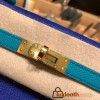 Hermes Kelly 25cm sellier Epsom touch 7T /Blue Electric & 7F /Blue Paon Gold Hardware Full Handmade 063
