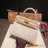 Hermes Kelly 25cm sellier Epsom 10 /Craie Gold Hardware Full Handmade 068
