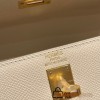 Hermes Kelly 25cm sellier Epsom 10 /Craie Gold Hardware Full Handmade 068