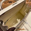 Hermes Kelly 25cm sellier Epsom I2 /Nata Silver Hardware Full Handmade 069