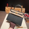 Hermes Kelly 25cm sellier Epsom 89 /Black (Noir) Gold Hardware Full Handmade 070