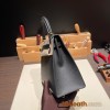 Hermes Kelly 25cm sellier Epsom 89 /Black (Noir) Gold Hardware Full Handmade 070