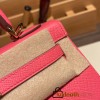 Hermes Kelly 25cm sellier Epsom U5 /Rose Lipstick Gold Hardware Full Handmade 078
