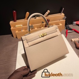 Hermes Kelly 25cm sellier Epsom S2 /Trench Gold Hardware Full Handmade 079