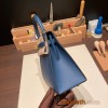 Hermes Kelly 25cm sellier Epsom S4 /Deep Blue Gold Hardware Full Handmade 082
