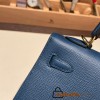Hermes Kelly 25cm sellier Epsom S4 /Deep Blue Gold Hardware Full Handmade 082