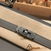 Hermes Kelly 25cm sellier Epsom 0L/ Gris Meyer Silver Hardware Full Handmade 083