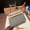 Hermes Kelly 25cm sellier  Epsom 8F /Etain Gold Hardware  Full Handmade 084