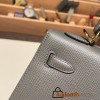 Hermes Kelly 25cm sellier  Epsom 8F /Etain Gold Hardware  Full Handmade 084